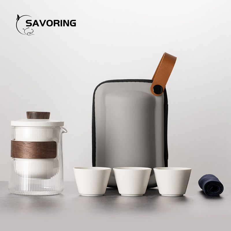 Camping Cooking Bag - Simple Chinese Ceramic Tea Set 1
