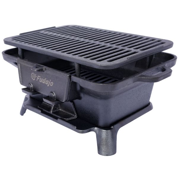 Skillet Cast Iron Camp - 100% Cast Iron Enameled Outdoor Portable