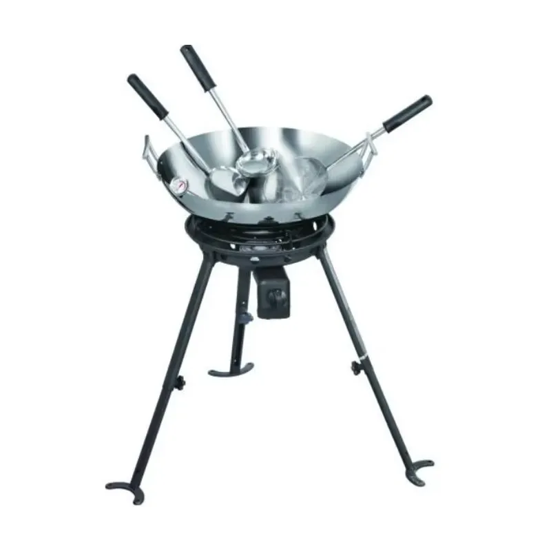 Camping Cooking Wok - Outdoor Gas Camping Cooking Grill Stove