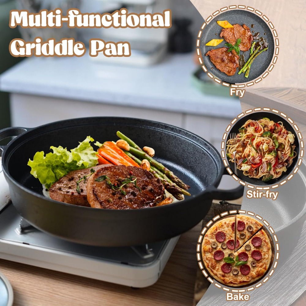 1PCS Cast Iron Skillet with Ha - огляд і ціна Skillet Cast Iron Camp