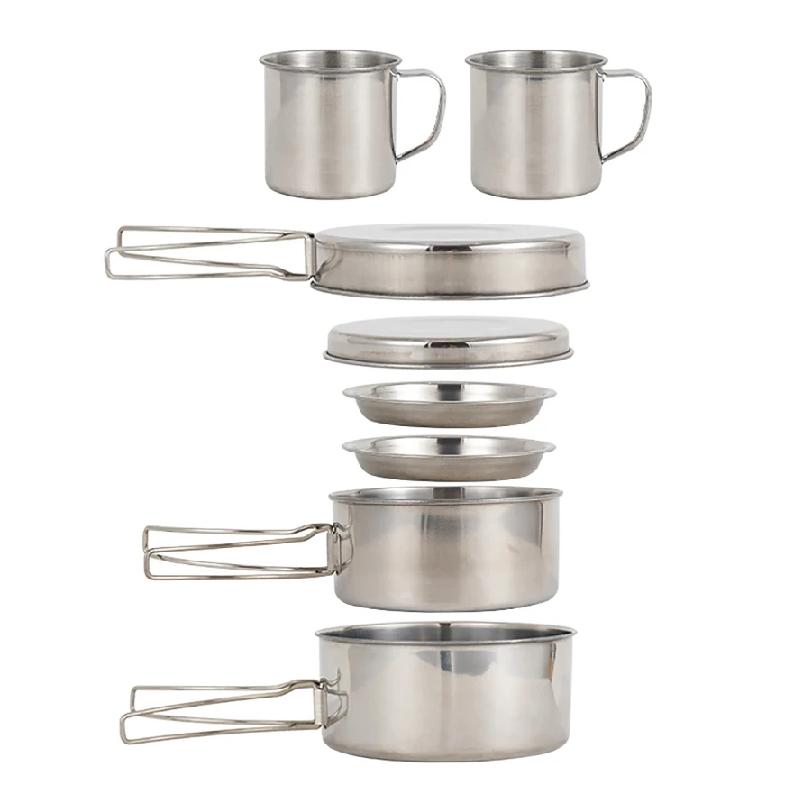 8pcs/Set Camping Cookware Mess - огляд і ціна Camping Cooking Wok