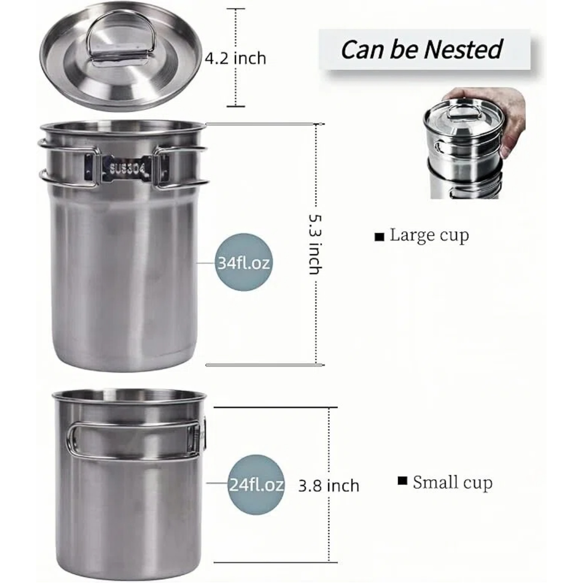 Foldable Camping Cups Mugs Cam - огляд і ціна Camping Cooking Bag