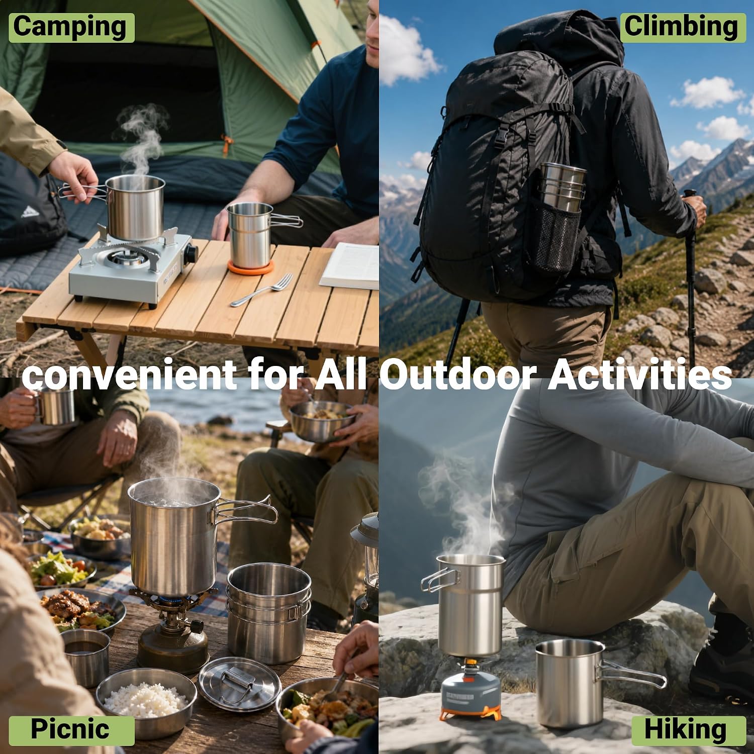 Foldable Camping Cups Mugs Cam - огляд і ціна Camping Cooking Bag