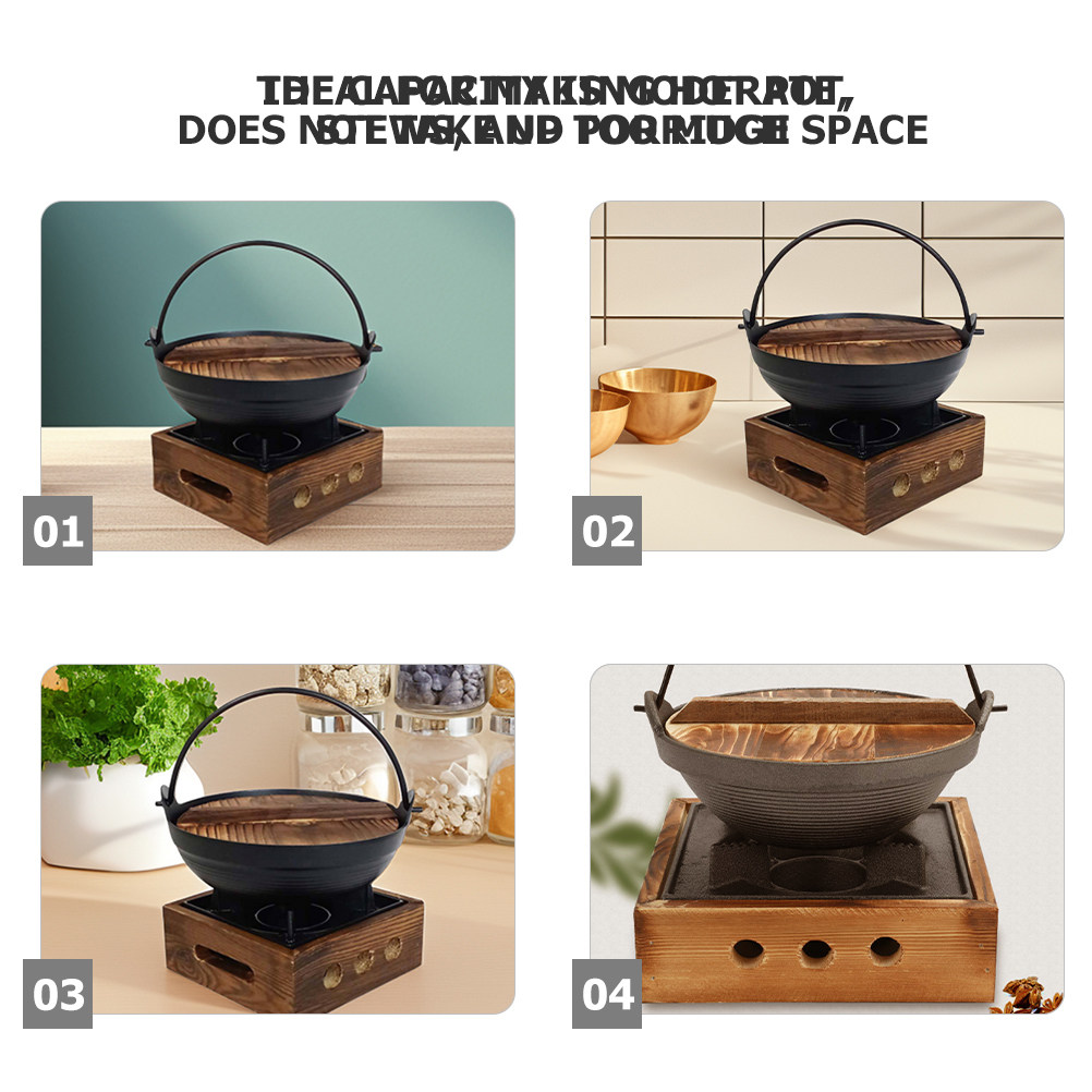 1Set Cast Iron Japanese Sukiya - огляд і ціна Japanese Camping Cooking