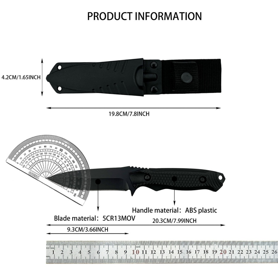 High-quality Outdoor Emergency - огляд і ціна Camping Cooking Knife With Sheath