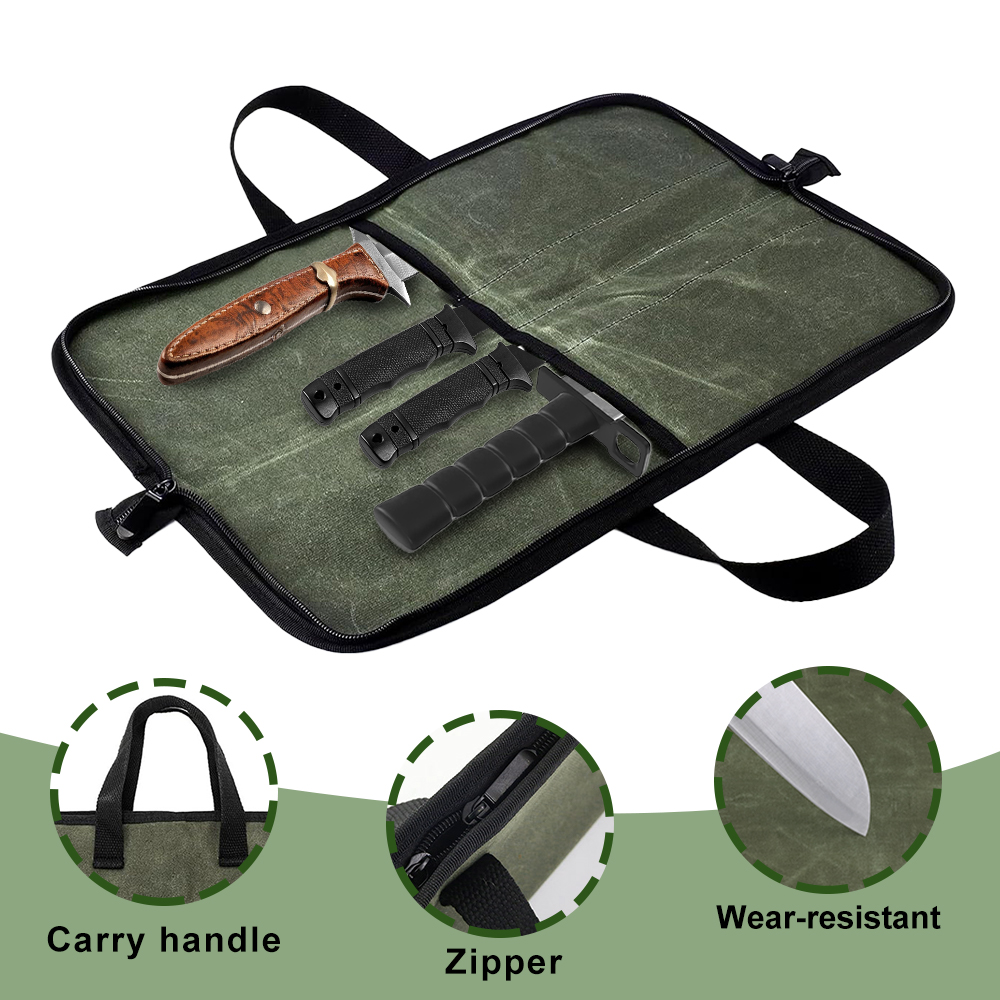 Waxed Canvas Knife Roll Bag Mu - огляд і ціна Camping Cooking Bag