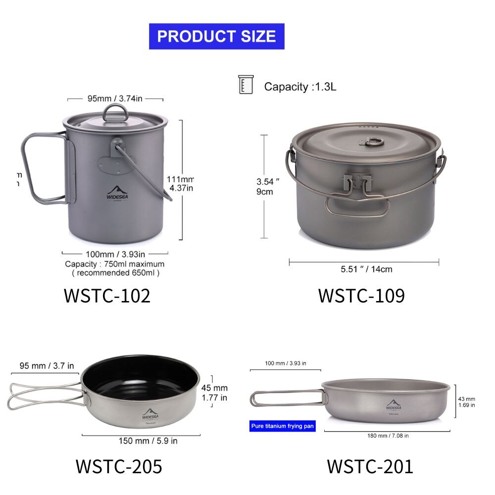 Widesea Camping Tableware Tita - огляд і ціна Camping Cooking Wok
