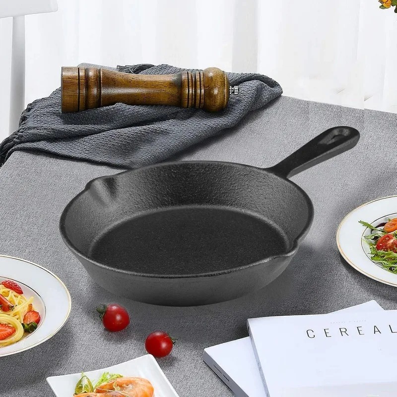 1pcs 14CM Camping Indoor and O - огляд і ціна Skillet Cast Iron Camp