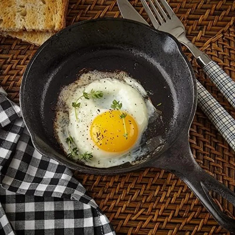 1pcs 14CM Camping Indoor and O - огляд і ціна Skillet Cast Iron Camp