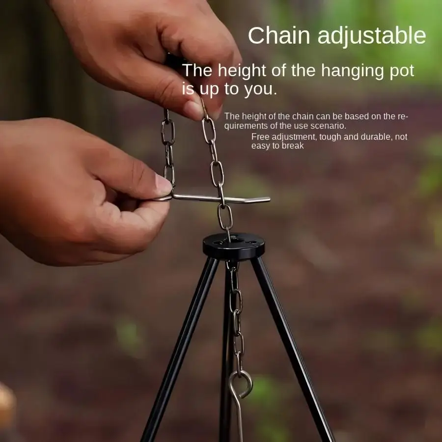 Outdoor Large Bonfire Tripod P - огляд і ціна Camping Cooking Pot Large