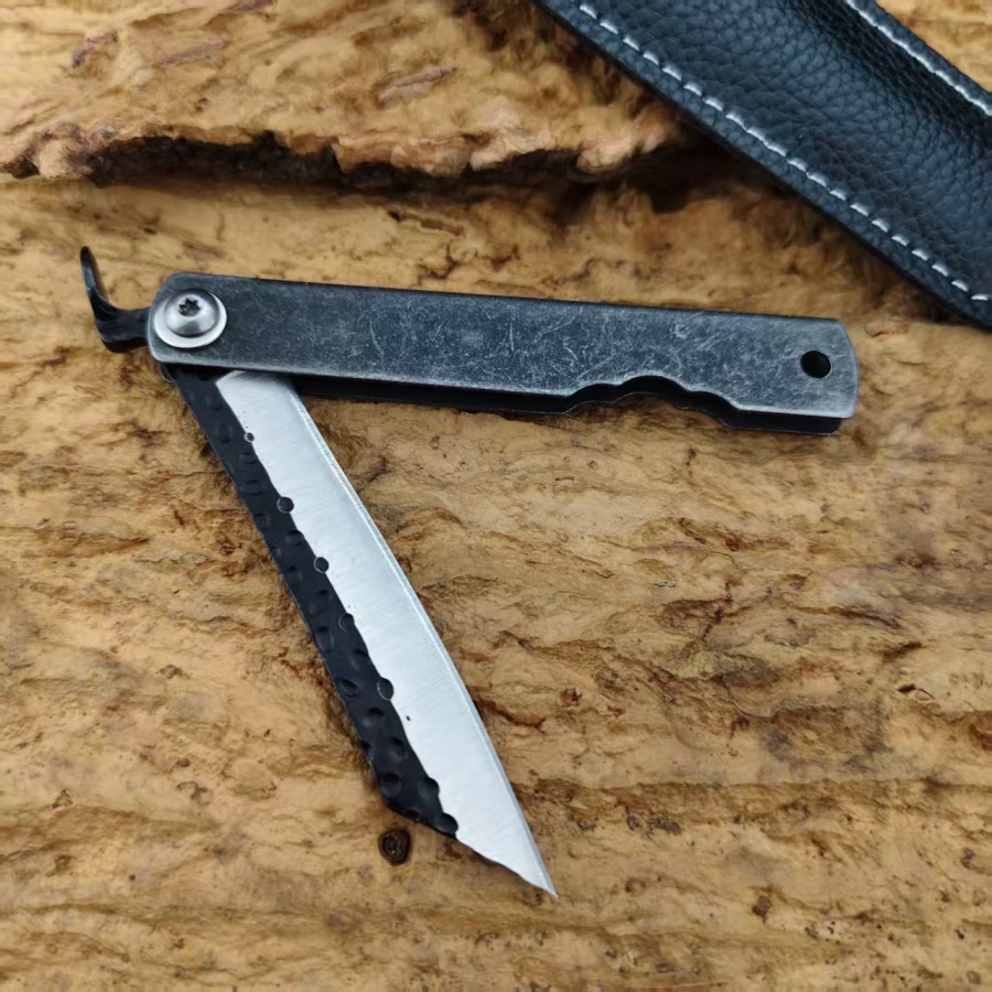 Higonokami  Handmade Stonewash - огляд і ціна Camping Cooking Knife With Sheath