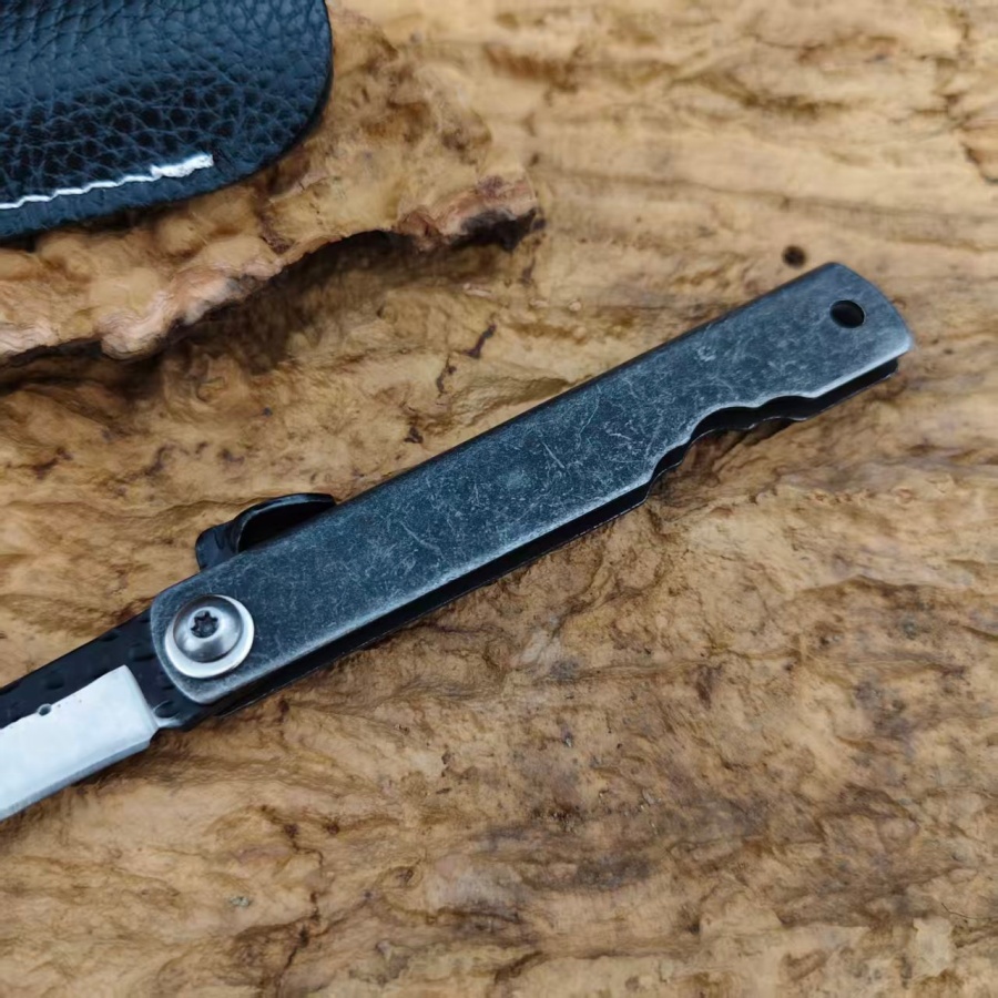 Higonokami  Handmade Stonewash - огляд і ціна Camping Cooking Knife With Sheath