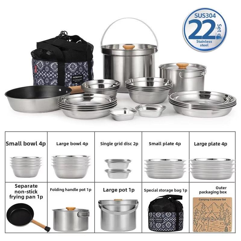 NOBANA Newest Outdoor Stainles - огляд і ціна Camping Cooking Wok