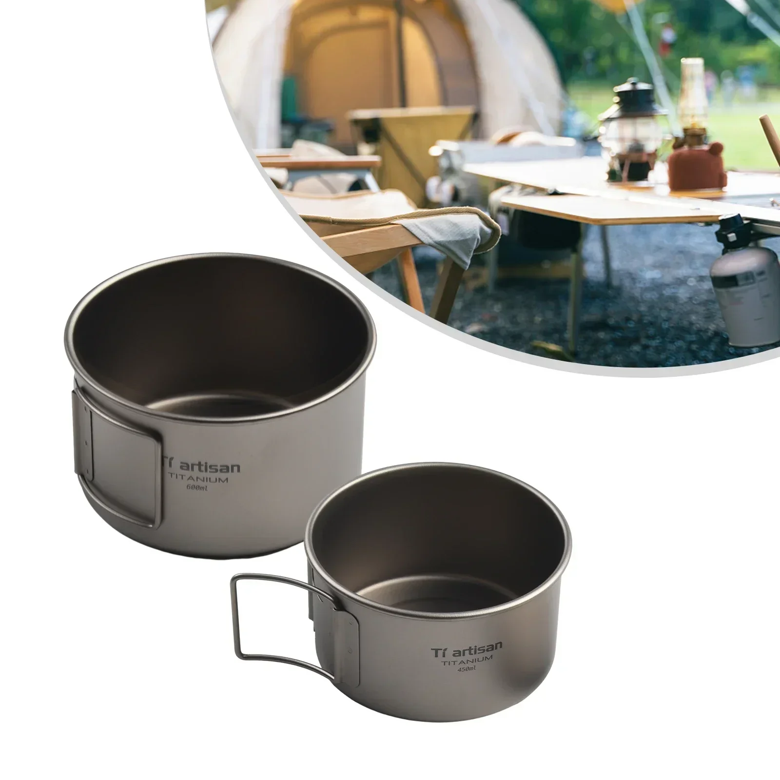 Titanium Bowl With Folding Han - огляд і ціна Camping Cooking Wok