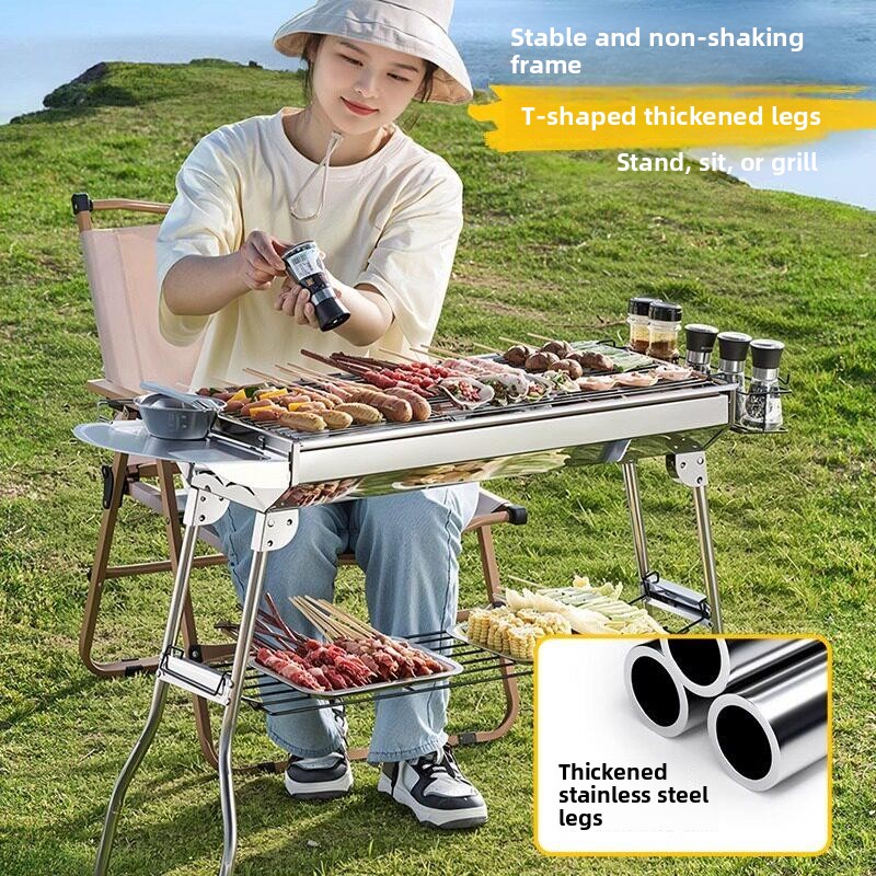 Portable Stainless Steel BBQ G - огляд і ціна Camping Cooking Requirements