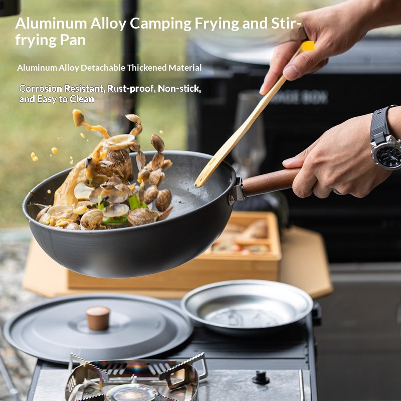 Outdoor Aluminum Alloy Wok Wit - огляд і ціна Camping Cooking Wok