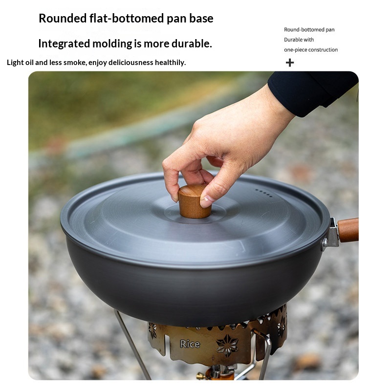 Outdoor Aluminum Alloy Wok Wit - огляд і ціна Camping Cooking Wok