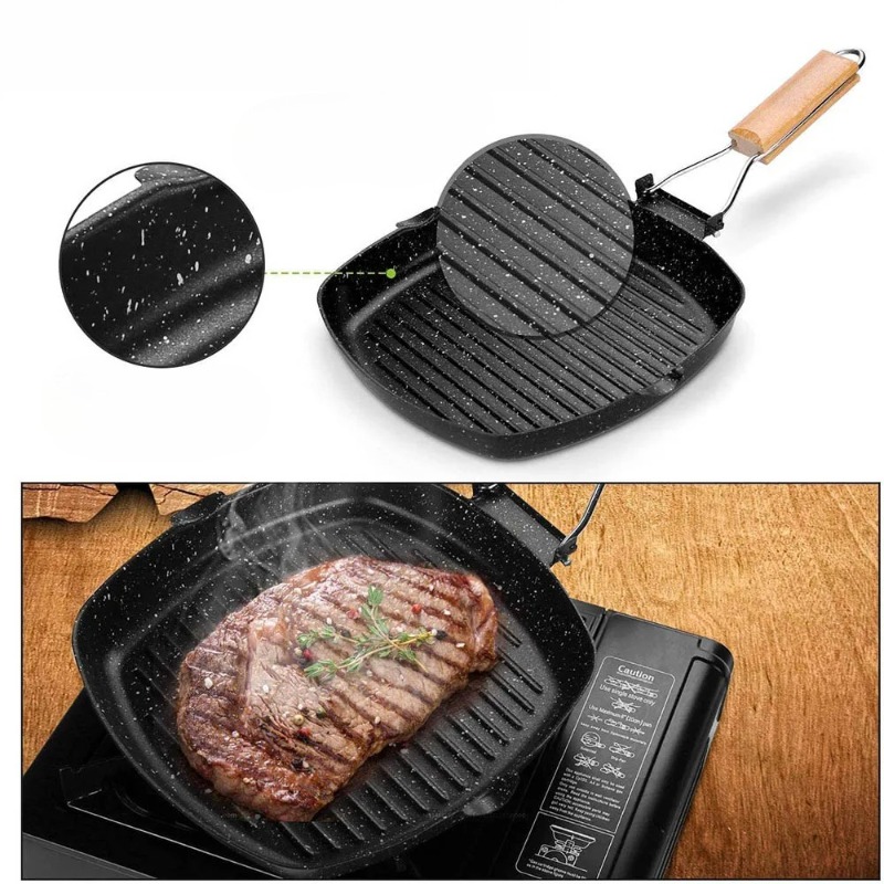 Square Grilling Skillet Steak  - огляд і ціна Skillet Cast Iron Camp
