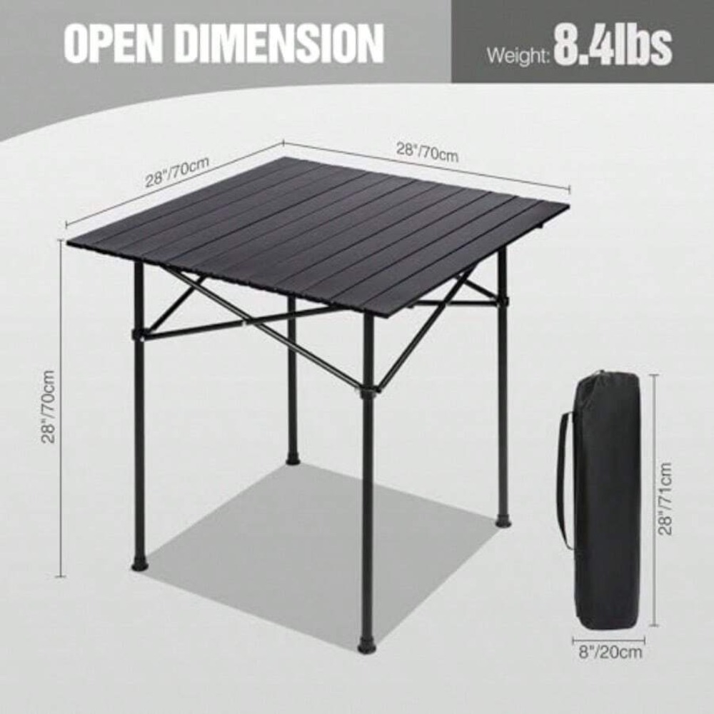 Roll Up Camping Table Folds Fl - огляд і ціна Camping Cooking Requirements