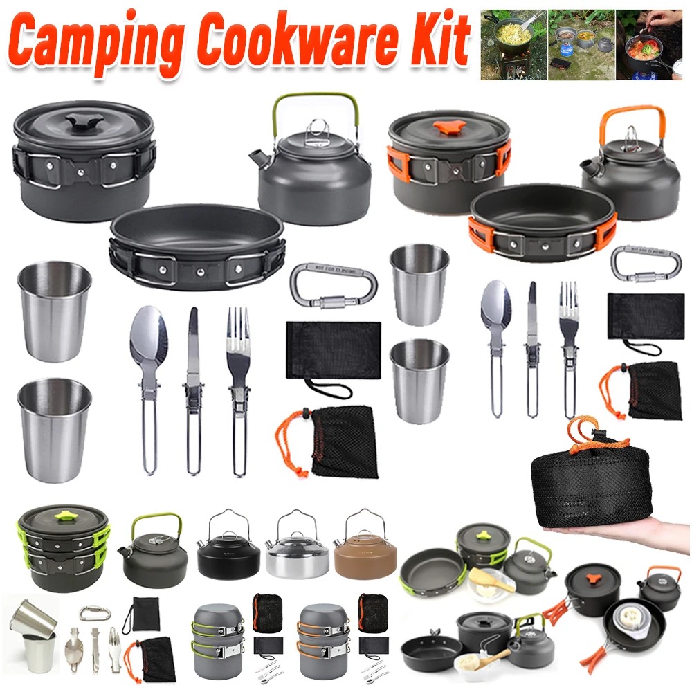 Camping Cookware Kit Kettle Po - огляд і ціна Camping Cooking Sets