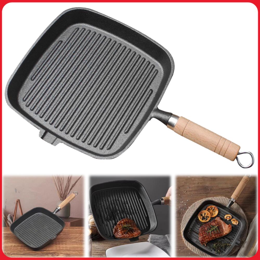 Iron Skillet Steak Pan with Wo - огляд і ціна Skillet Cast Iron Camp