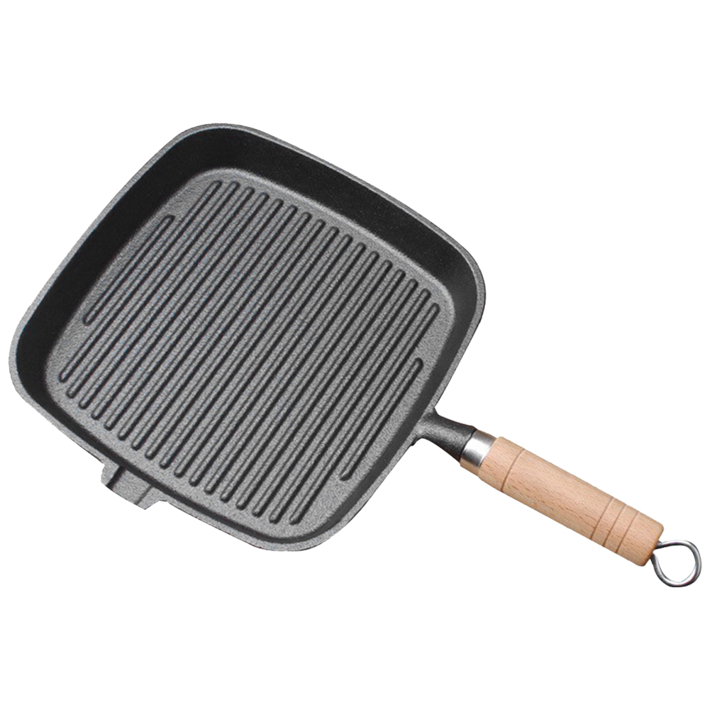 Iron Skillet Steak Pan with Wo - огляд і ціна Skillet Cast Iron Camp