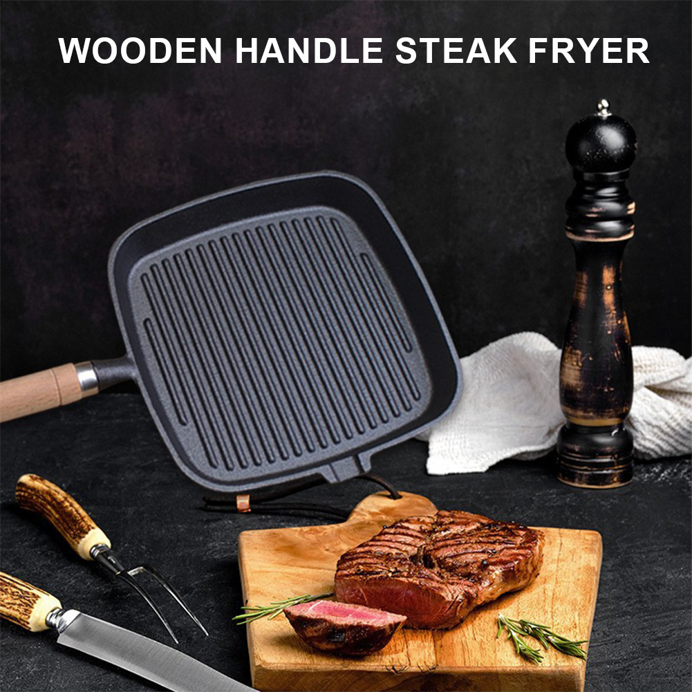 Iron Skillet Steak Pan with Wo - огляд і ціна Skillet Cast Iron Camp