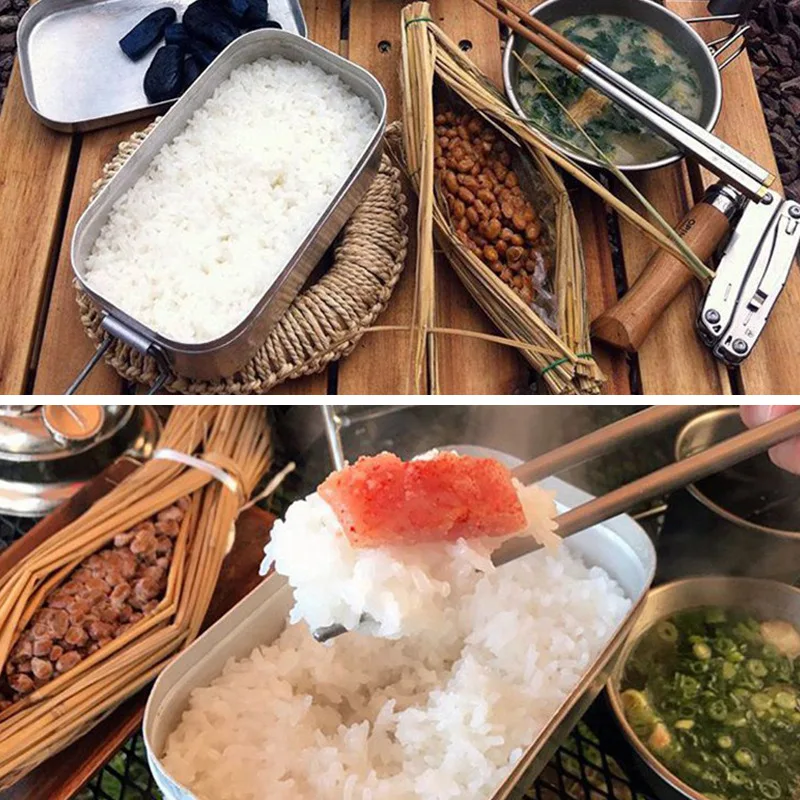 New Bento Box Adult Square Out - огляд і ціна Japanese Camping Cooking